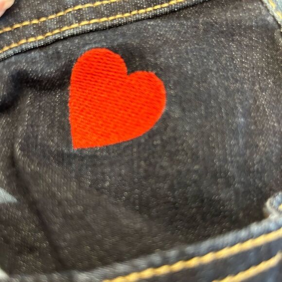 EVISU Women's Star and Heart Jean Shorts - Blue size 16 - Picture 5 of 5